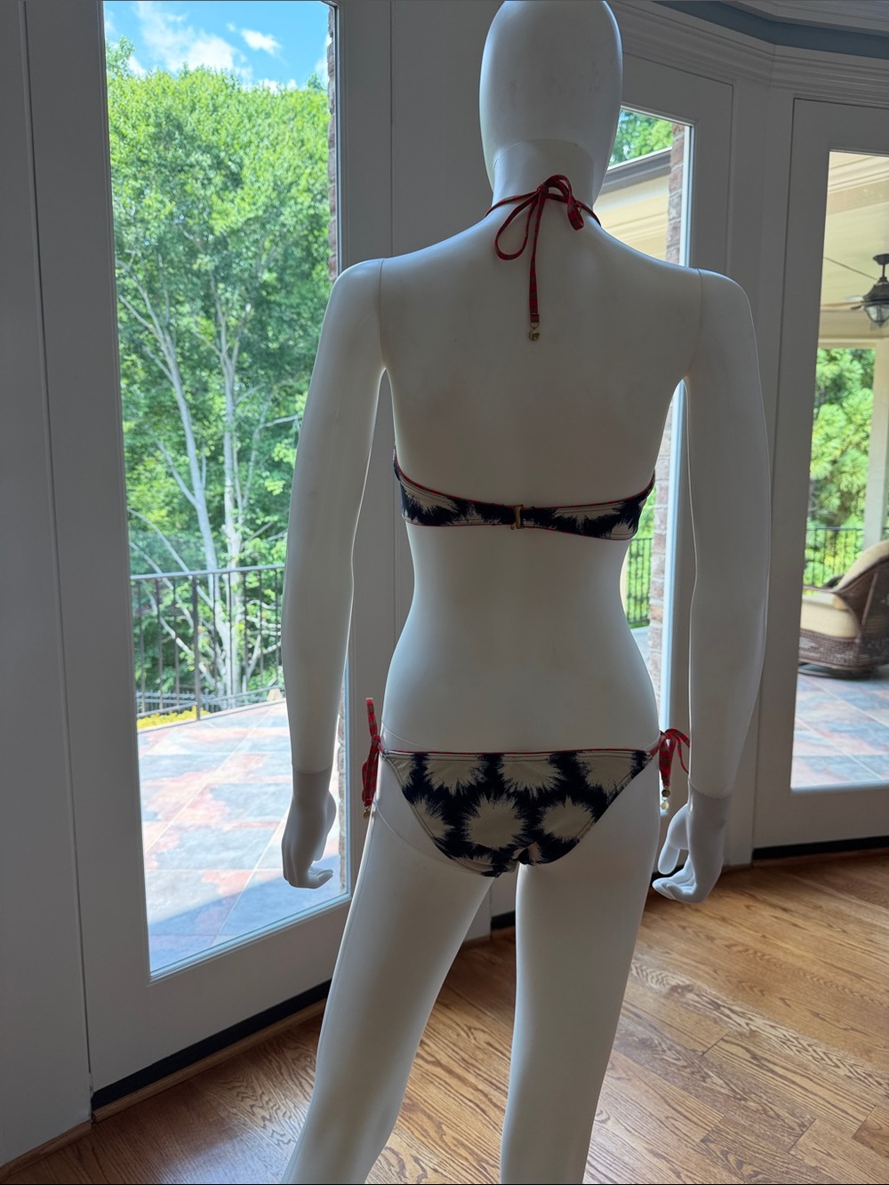 Marc by Marc Jacobs Navy and White Tie-Dye Halter Bikini - Picture 7 of 12